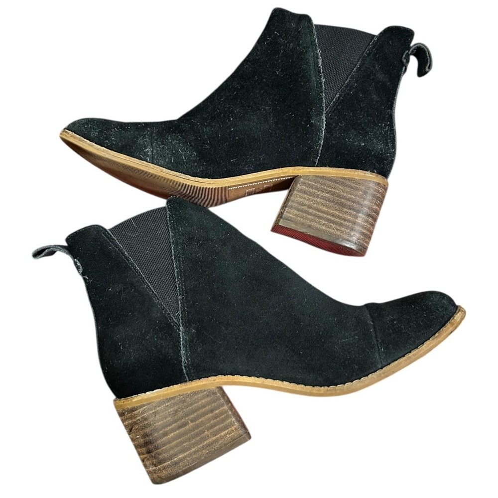 TOMS |  Black Suede Ankle Boots Size 7